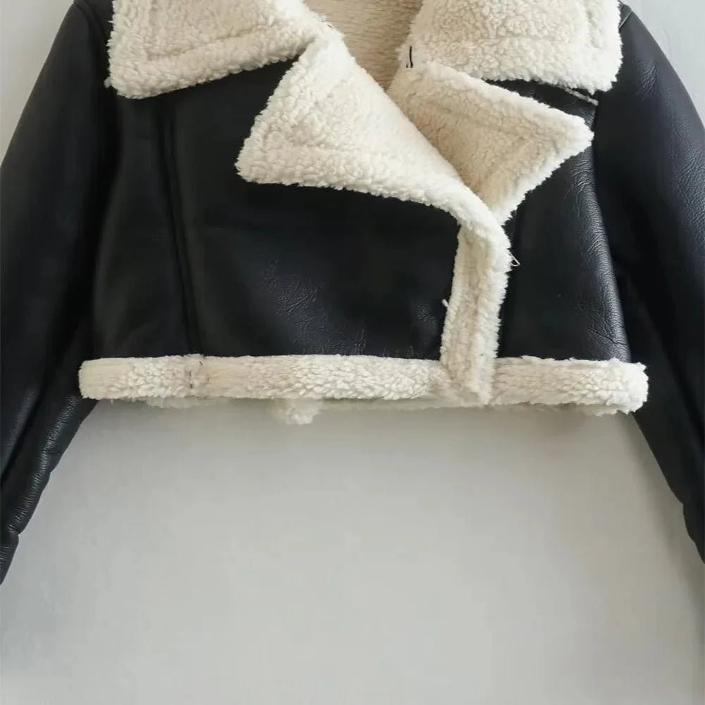🧥 Winter Women’s Faux Shearling Jacket – Where Retro Meets Modern Warmth - Checkouts USA