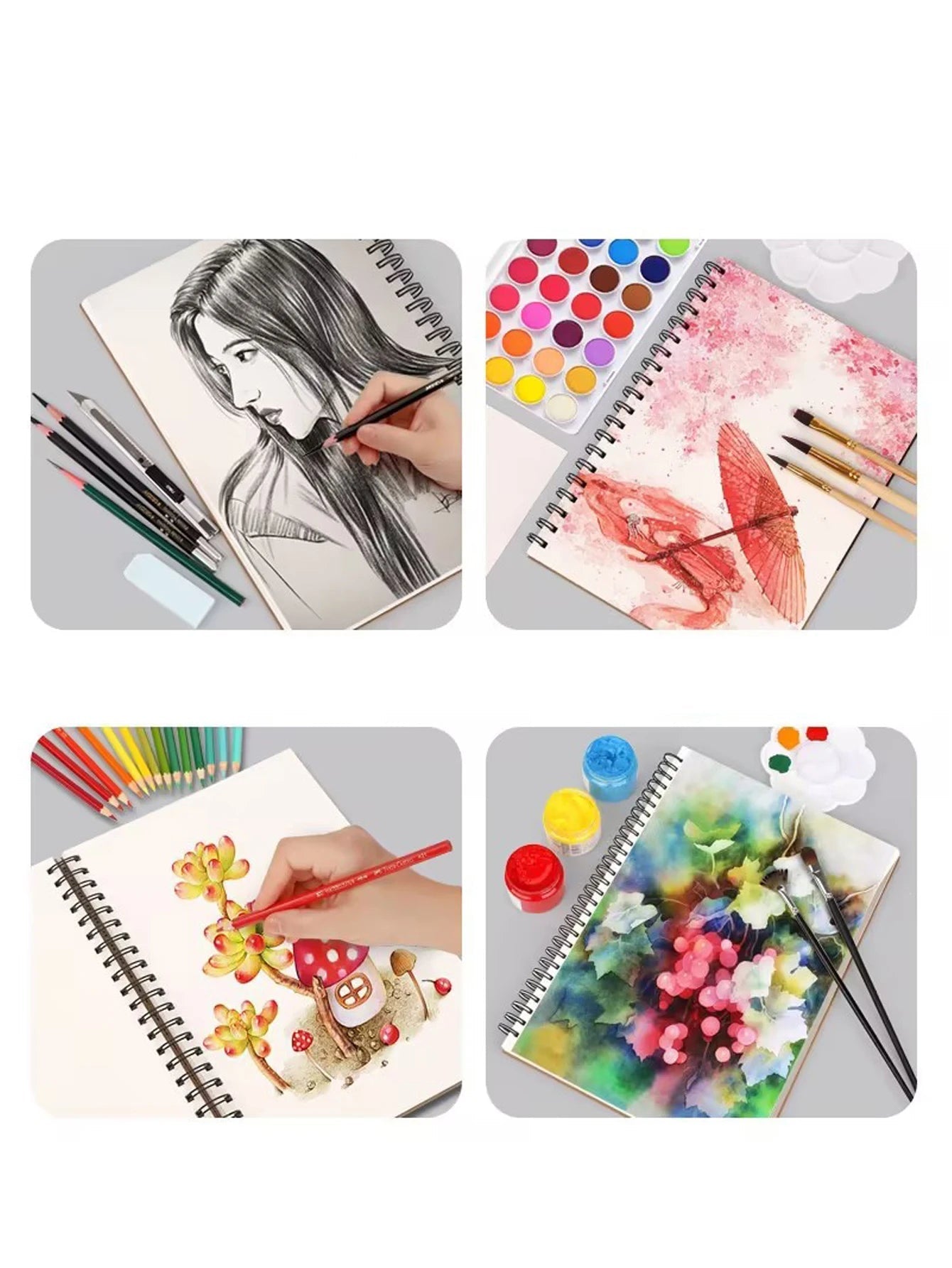 1 Pack 30 - Sheets ,Sketch Book, Top Spiral Bound Sketch Pad, Acid Free Art Sketchbook Artistic Drawing Painting Writing Paper For - Checkouts UK