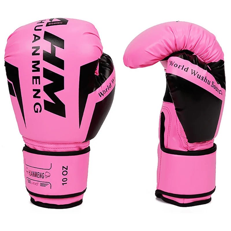 1 Pair Boxing Gloves Adults Women Men Boxing Sanda Gloves Unisex Boxing Training Exercise Leather Gloves Sports Protection Mitts - Checkouts UK