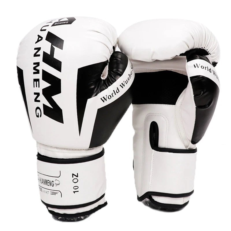 1 Pair Boxing Gloves Adults Women Men Boxing Sanda Gloves Unisex Boxing Training Exercise Leather Gloves Sports Protection Mitts - Checkouts UK