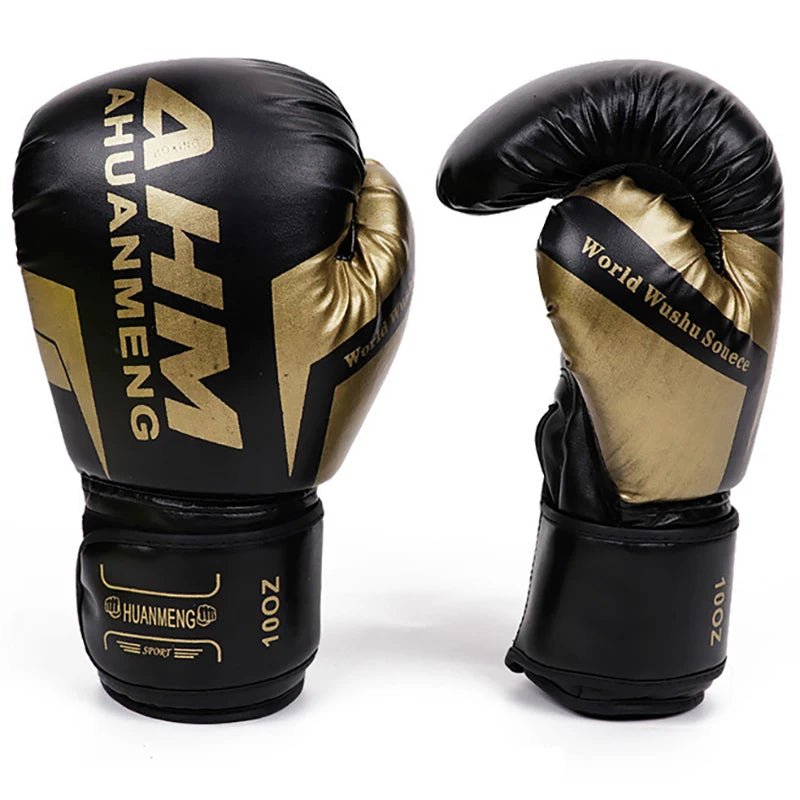 1 Pair Boxing Gloves Adults Women Men Boxing Sanda Gloves Unisex Boxing Training Exercise Leather Gloves Sports Protection Mitts - Checkouts UK
