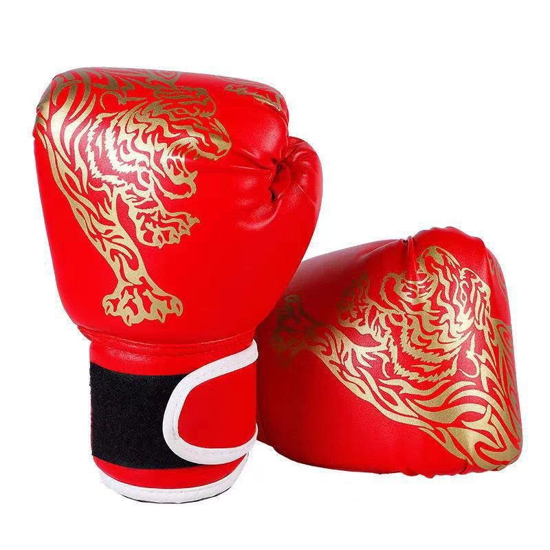 1 Pair Boxing Gloves Adults Women Men Boxing Sanda Gloves Unisex Boxing Training Exercise Leather Gloves Sports Protection Mitts - Checkouts UK