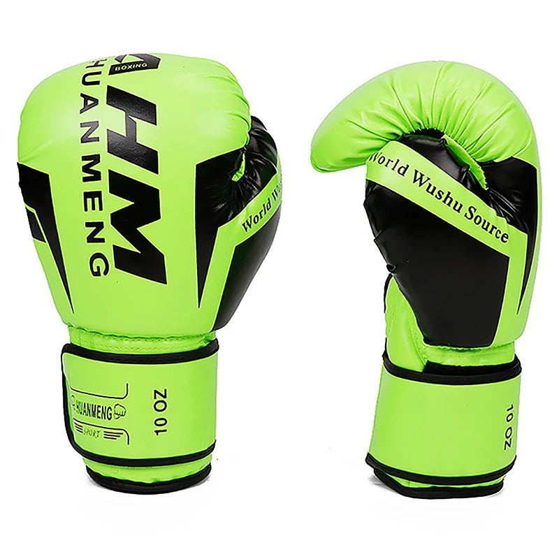 1 Pair Boxing Gloves Adults Women Men Boxing Sanda Gloves Unisex Boxing Training Exercise Leather Gloves Sports Protection Mitts - Checkouts UK