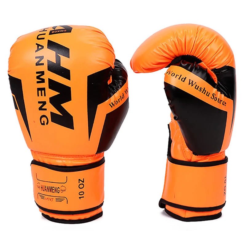 1 Pair Boxing Gloves Adults Women Men Boxing Sanda Gloves Unisex Boxing Training Exercise Leather Gloves Sports Protection Mitts - Checkouts UK