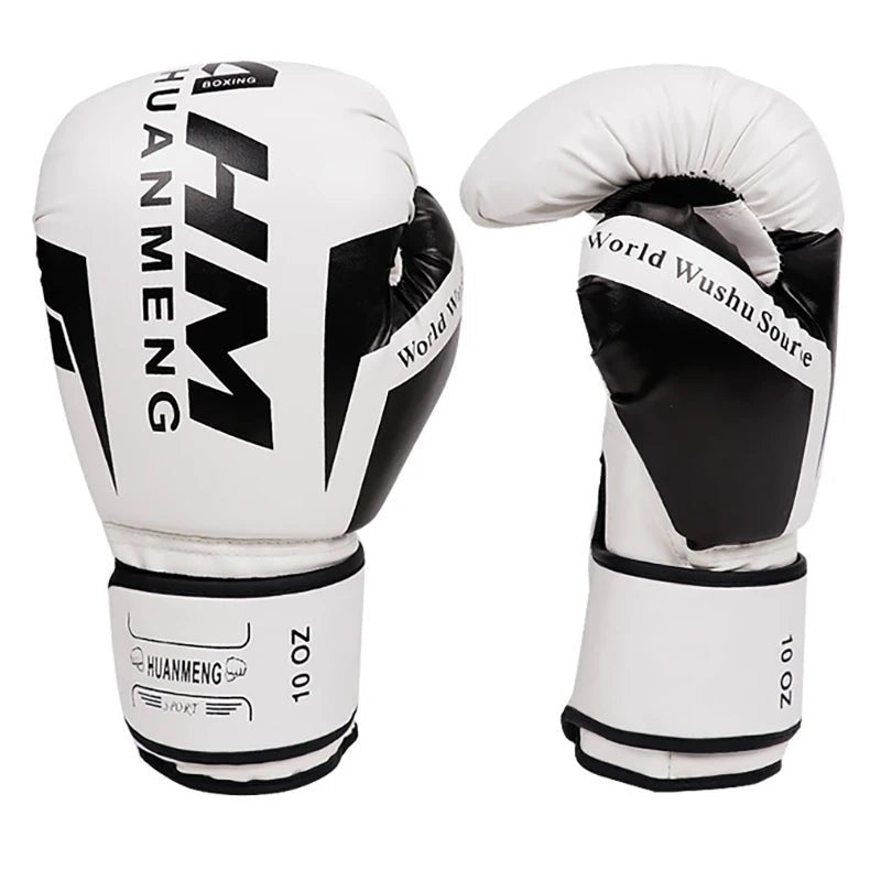 1 Pair Boxing Gloves Adults Women Men Boxing Sanda Gloves Unisex Boxing Training Exercise Leather Gloves Sports Protection Mitts - Checkouts UK