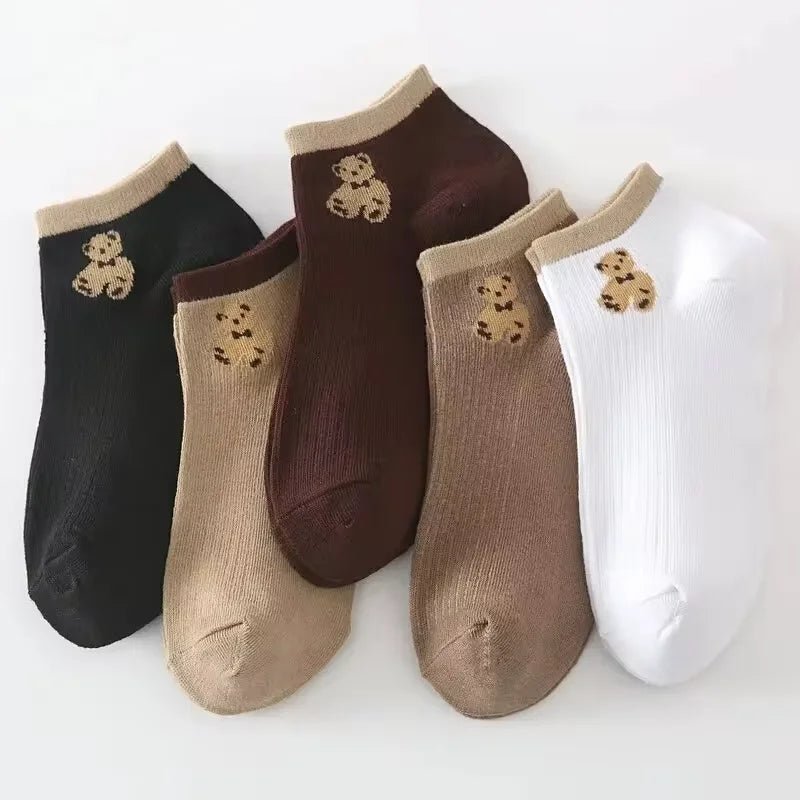 10 Pairs Women Cartoon Patterned Socks Trendy And Fashionable Versatile Socks Lightweight Breathable Comfortable Casual Socks - Checkouts UK