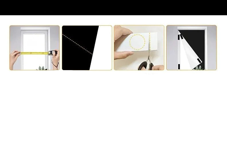 100% Blackout Curtain Removable Portable Travel Blocking Darkest Window Film Cloth Temporary DIY No Drill Blackout Curtains - Checkouts UK