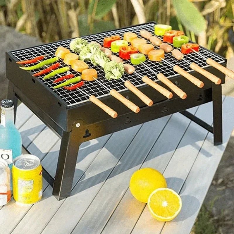 10Pcs Stainless Steel Barbecue Skewer Reusable BBQ Skewers For Outdoor Camping Picnic Cooking Tools BBQ Supplies - Checkouts UK