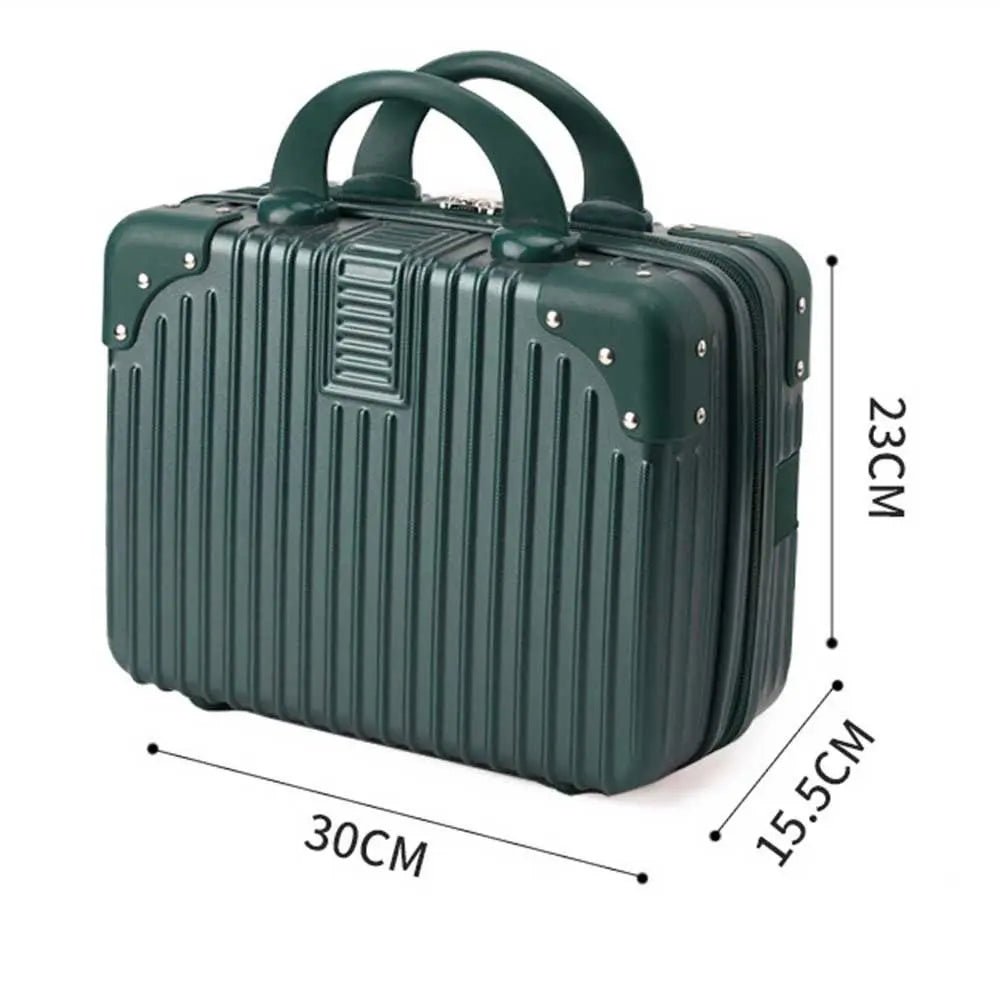 14 inch Mini Travel Suitcase Cosmetic Box Hand Luggage Organizer Makeup Case Small Password Box Boarding Case - Checkouts UK