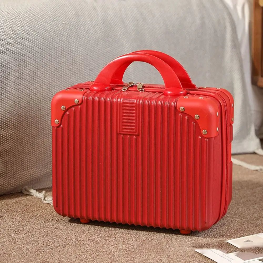 14 inch Mini Travel Suitcase Cosmetic Box Hand Luggage Organizer Makeup Case Small Password Box Boarding Case - Checkouts UK