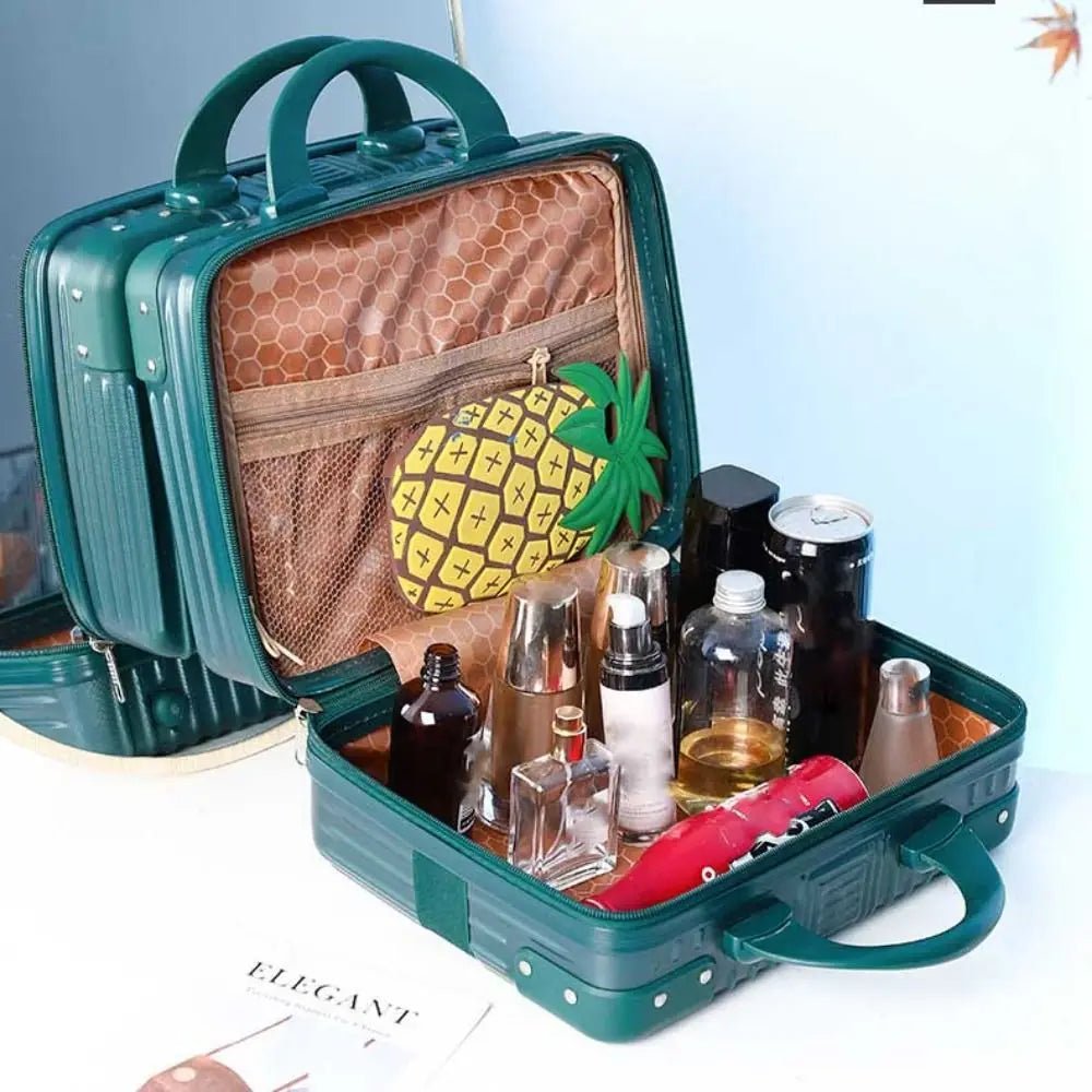 14 inch Mini Travel Suitcase Cosmetic Box Hand Luggage Organizer Makeup Case Small Password Box Boarding Case - Checkouts UK