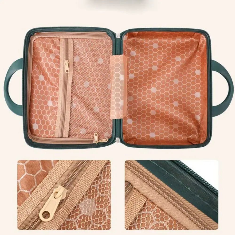 14 inch Mini Travel Suitcase Cosmetic Box Hand Luggage Organizer Makeup Case Small Password Box Boarding Case - Checkouts UK