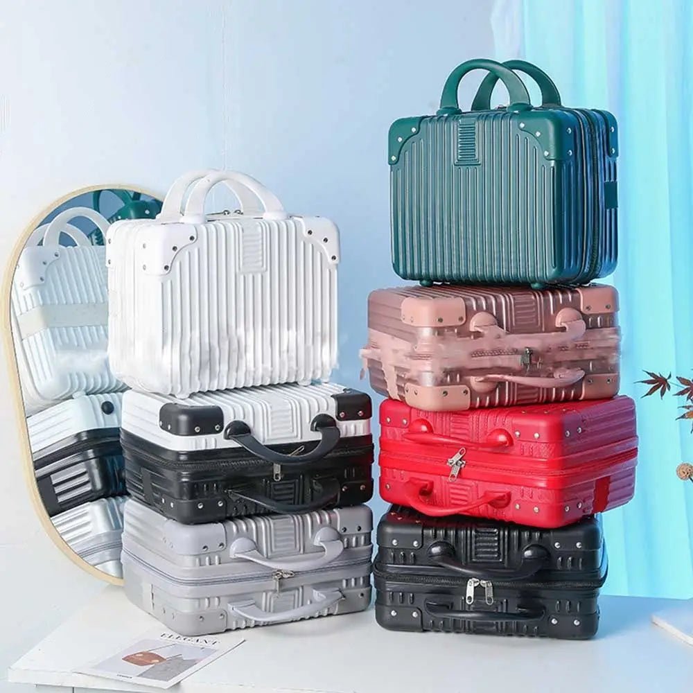 14 inch Mini Travel Suitcase Cosmetic Box Hand Luggage Organizer Makeup Case Small Password Box Boarding Case - Checkouts UK