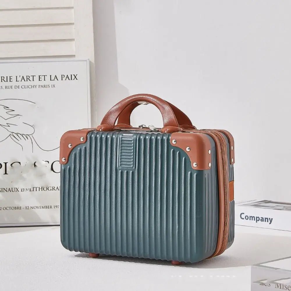 14 inch Mini Travel Suitcase Cosmetic Box Hand Luggage Organizer Makeup Case Small Password Box Boarding Case - Checkouts UK