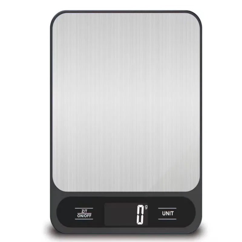 1pc Black Food Scale 10 Kilograms Digital Kitchen Scale Grams and Ounces 1g Precise Scale Easy to Clean Stainless Steel - Checkouts UK