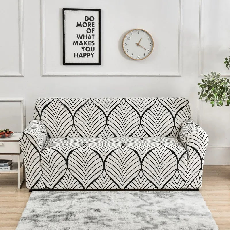 1pc Flower Printed Elastic Sofa Cover Antidirty Spandex Sofa Cover Furniture Protector for Bedroom Office Living Room Home Decor - Checkouts UK