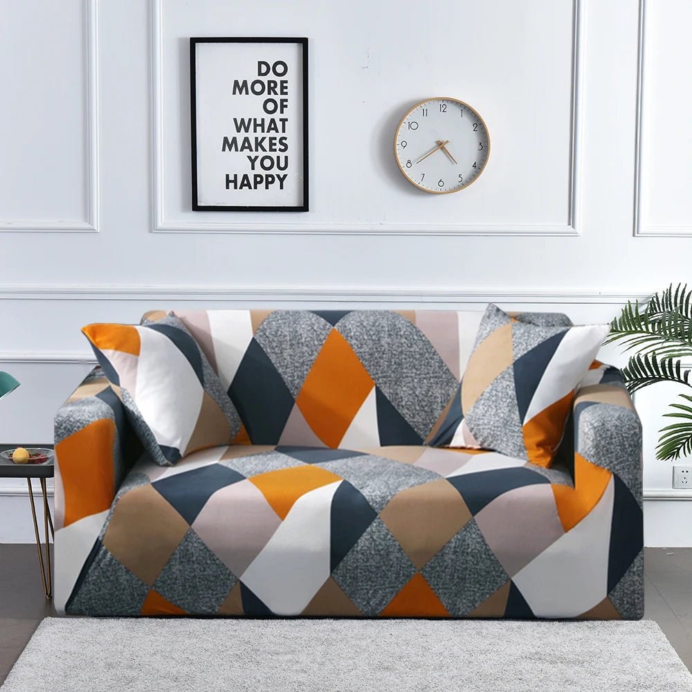 1pc Flower Printed Elastic Sofa Cover Antidirty Spandex Sofa Cover Furniture Protector for Bedroom Office Living Room Home Decor - Checkouts UK