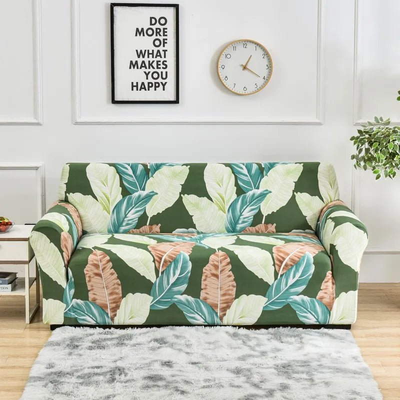 1pc Flower Printed Elastic Sofa Cover Antidirty Spandex Sofa Cover Furniture Protector for Bedroom Office Living Room Home Decor - Checkouts UK