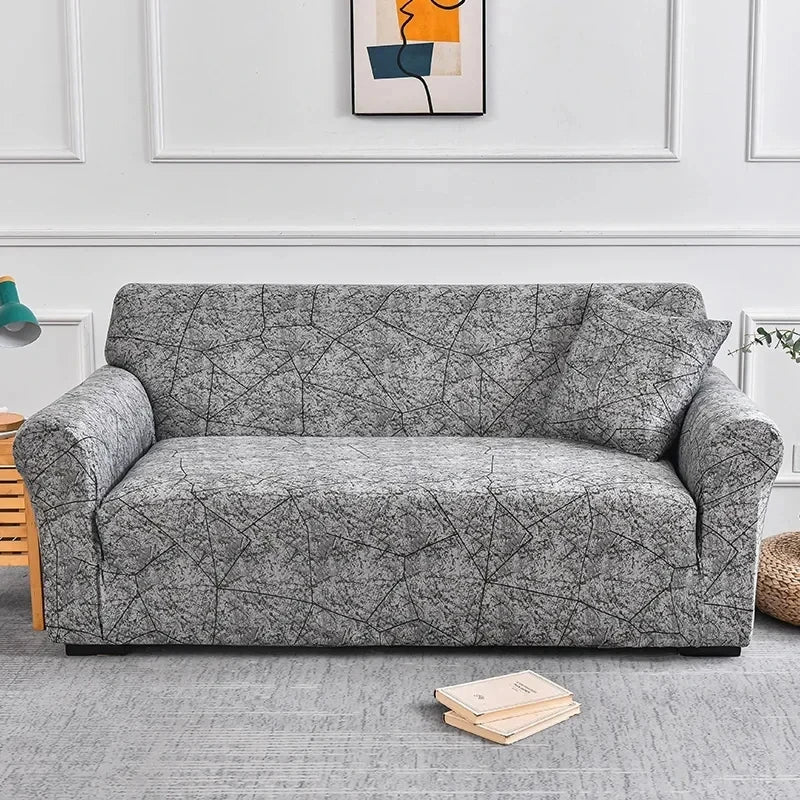 1pc Flower Printed Elastic Sofa Cover Antidirty Spandex Sofa Cover Furniture Protector for Bedroom Office Living Room Home Decor - Checkouts UK