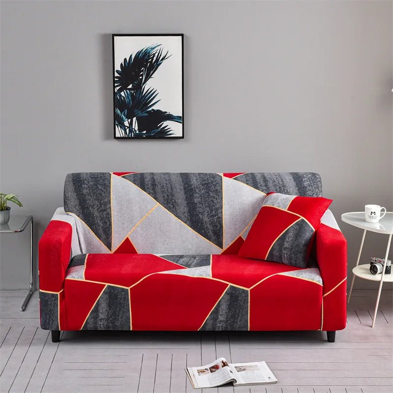1pc Flower Printed Elastic Sofa Cover Antidirty Spandex Sofa Cover Furniture Protector for Bedroom Office Living Room Home Decor - Checkouts UK