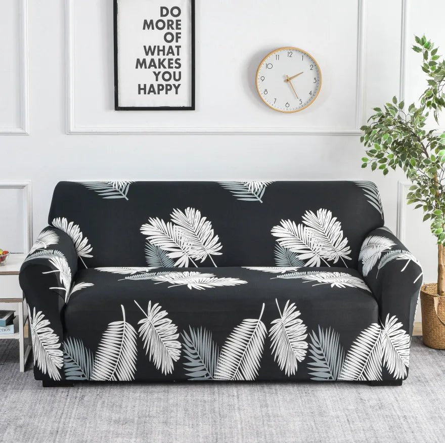 1pc Flower Printed Elastic Sofa Cover Antidirty Spandex Sofa Cover Furniture Protector for Bedroom Office Living Room Home Decor - Checkouts UK