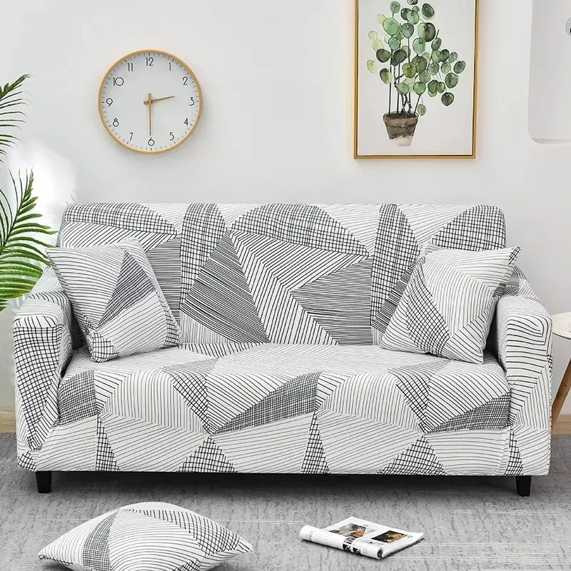 1pc Flower Printed Elastic Sofa Cover Antidirty Spandex Sofa Cover Furniture Protector for Bedroom Office Living Room Home Decor - Checkouts UK