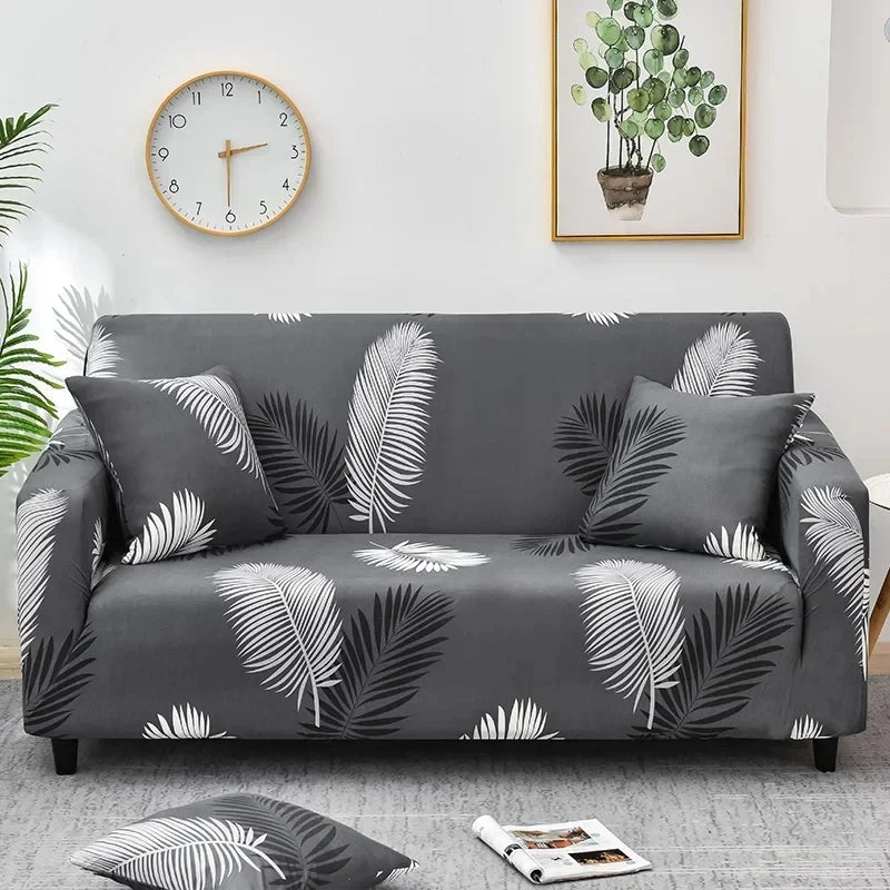 1pc Flower Printed Elastic Sofa Cover Antidirty Spandex Sofa Cover Furniture Protector for Bedroom Office Living Room Home Decor - Checkouts UK