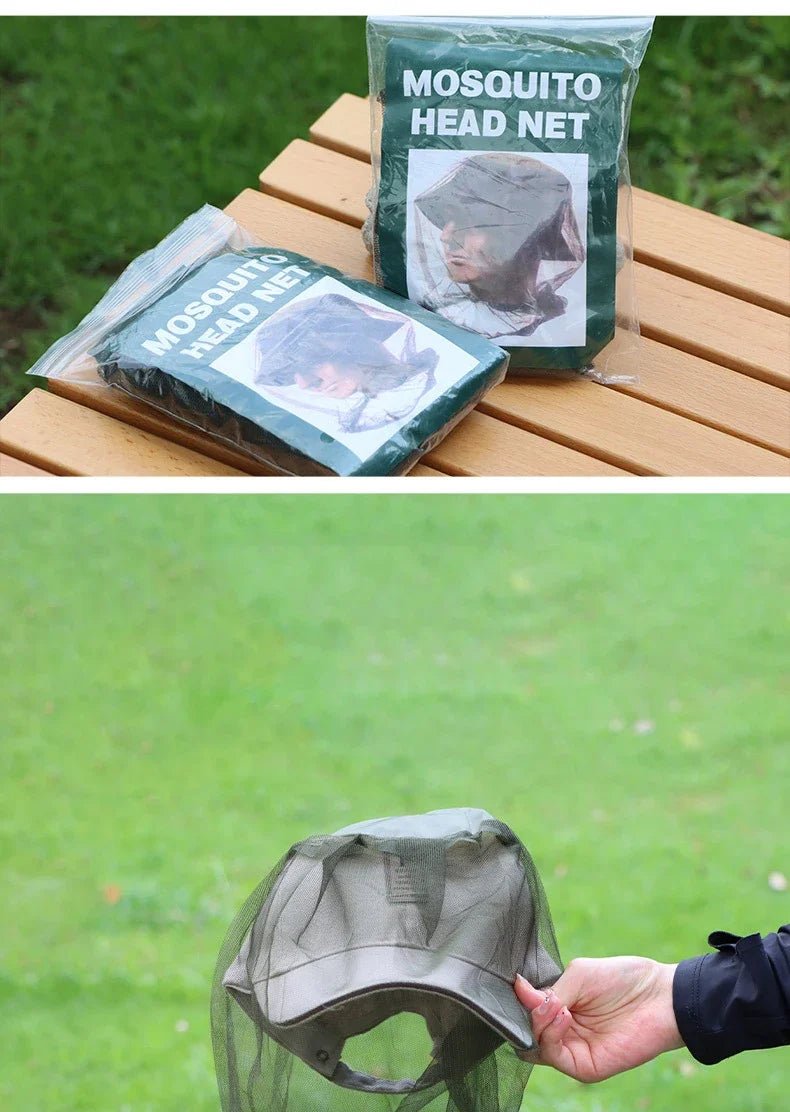 1PC Outdoor Fishing Sunscreen Insect Hat Mesh Breathable Sun Mask Men and Women Universal Camping Hiking Mosquito Net Head Cover - Checkouts UK