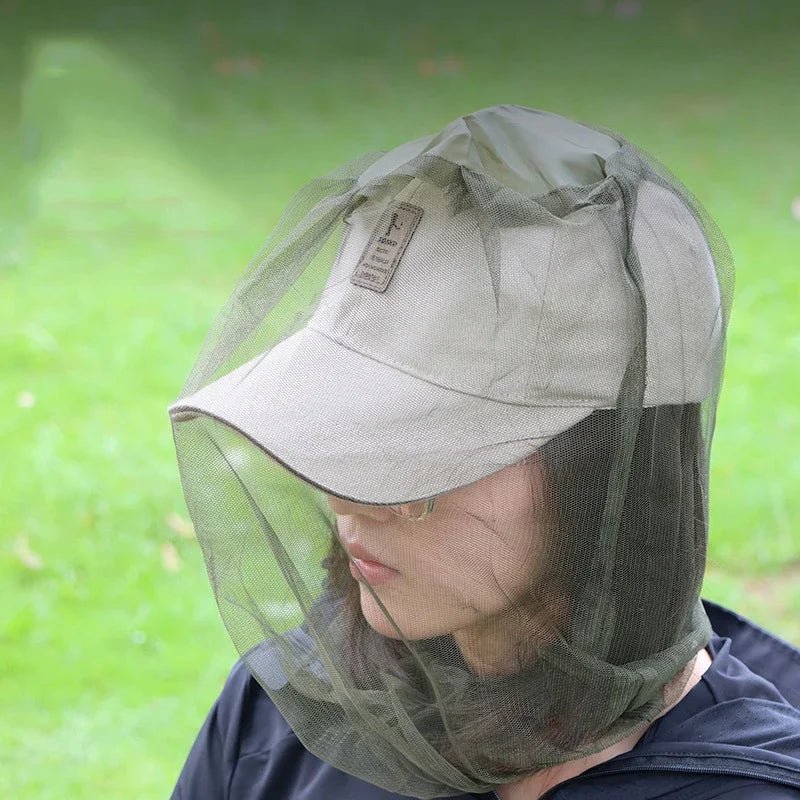1PC Outdoor Fishing Sunscreen Insect Hat Mesh Breathable Sun Mask Men and Women Universal Camping Hiking Mosquito Net Head Cover - Checkouts UK