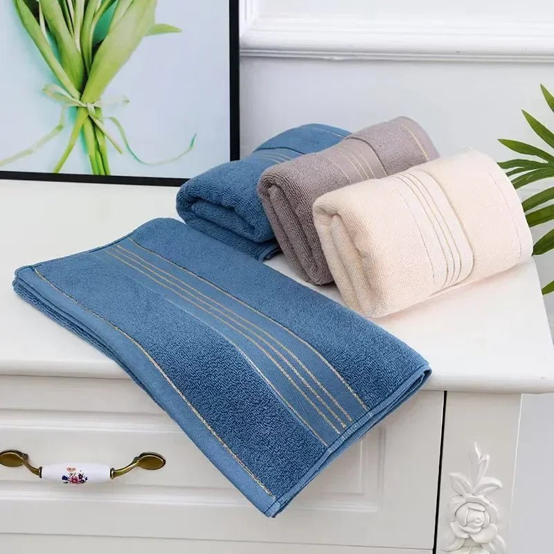 2 Towels Thickened Absorbent Towel Pure Cotton Quick Absorbent Soft Quick Dry Thickened Face Towel - Checkouts UK