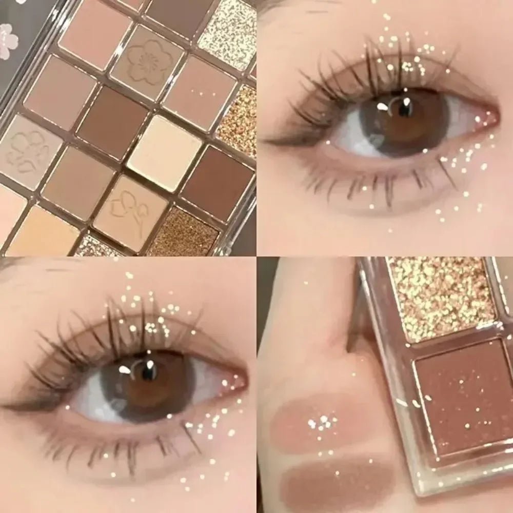20 Color Eyeshadow Palette Pearly Glitter Eyeshadows Shiny Eye Shadow Pallet Makeup Pigmentos Para Ojos Cosmetic Earth Color - Checkouts UK