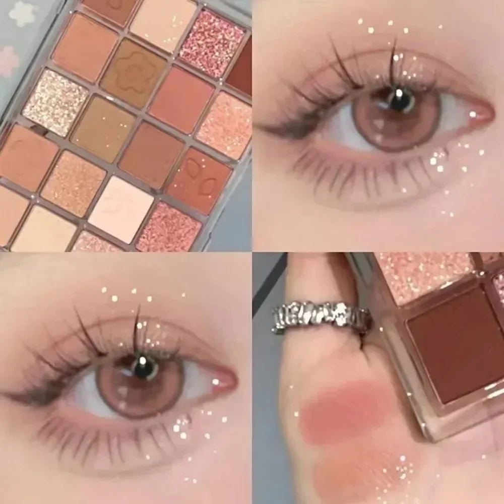 20 Color Eyeshadow Palette Pearly Glitter Eyeshadows Shiny Eye Shadow Pallet Makeup Pigmentos Para Ojos Cosmetic Earth Color - Checkouts UK