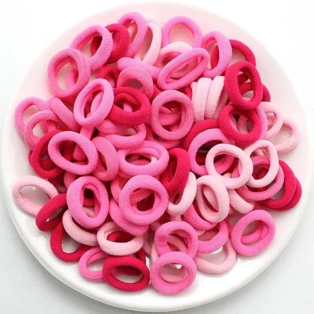 200PCS Women Girls Colorful Nylon Elastic Hair Bands Ponytail Hold Small Hair Tie Rubber Bands Scrunchie Hair Accessories - Checkouts UK