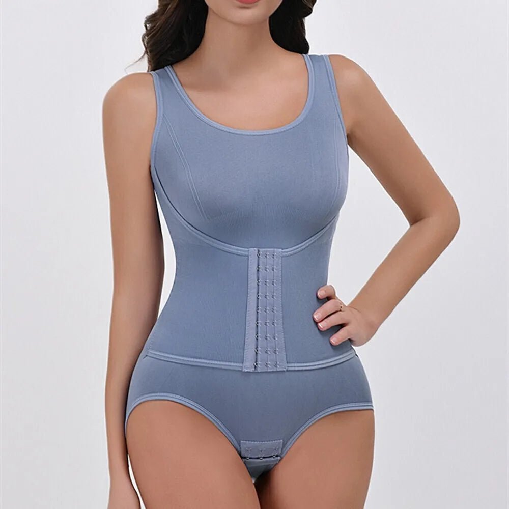 2025 New Bodysuit Shapewear With Zipper Belt Women Tummy Control Fajas Body Shaper Waist Trainer Slimming Cincher Corset Tops - Checkouts UK