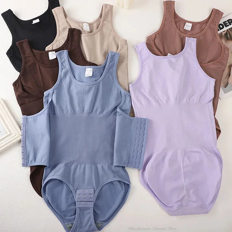 2025 New Bodysuit Shapewear With Zipper Belt Women Tummy Control Fajas Body Shaper Waist Trainer Slimming Cincher Corset Tops - Checkouts UK