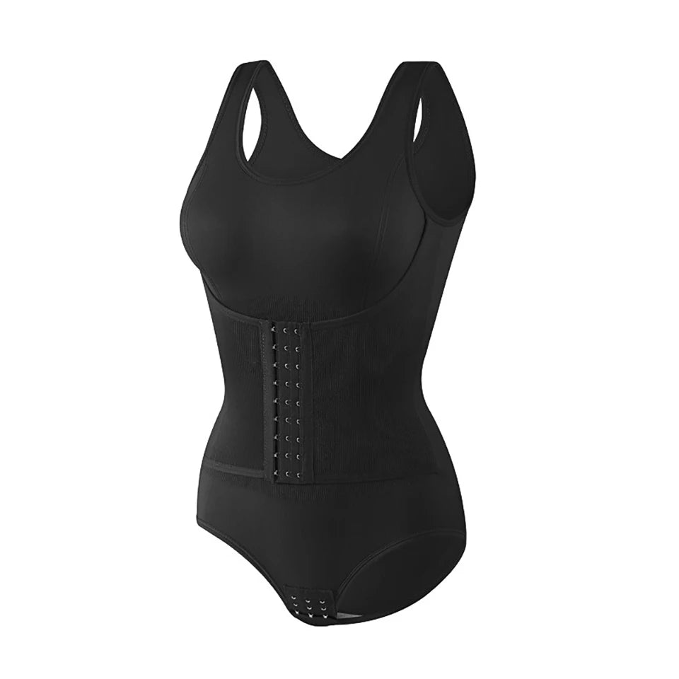 2025 New Bodysuit Shapewear With Zipper Belt Women Tummy Control Fajas Body Shaper Waist Trainer Slimming Cincher Corset Tops - Checkouts UK