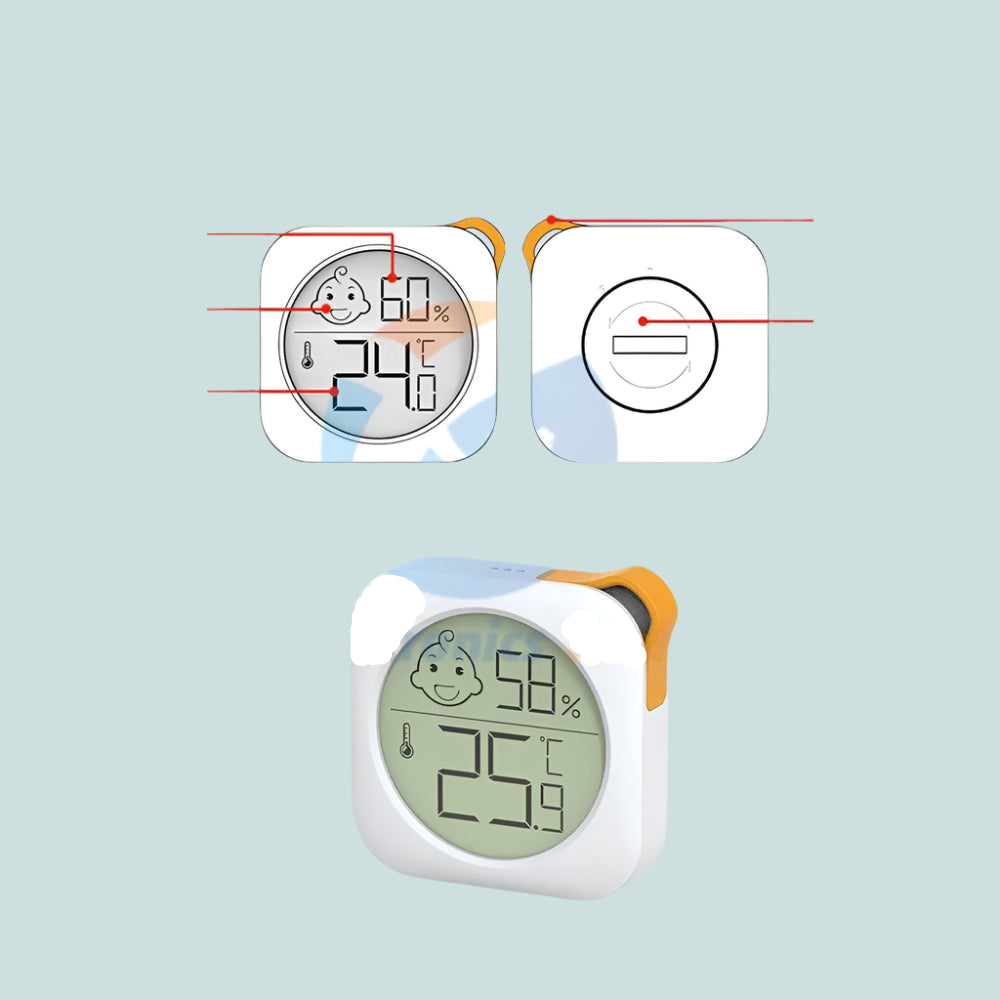 - 20~60℃ LCD Digital Electronic Temperature Humidity Meter Detector Indoor Comfort Expression Display Thermometer Hygrometer - Checkouts UK