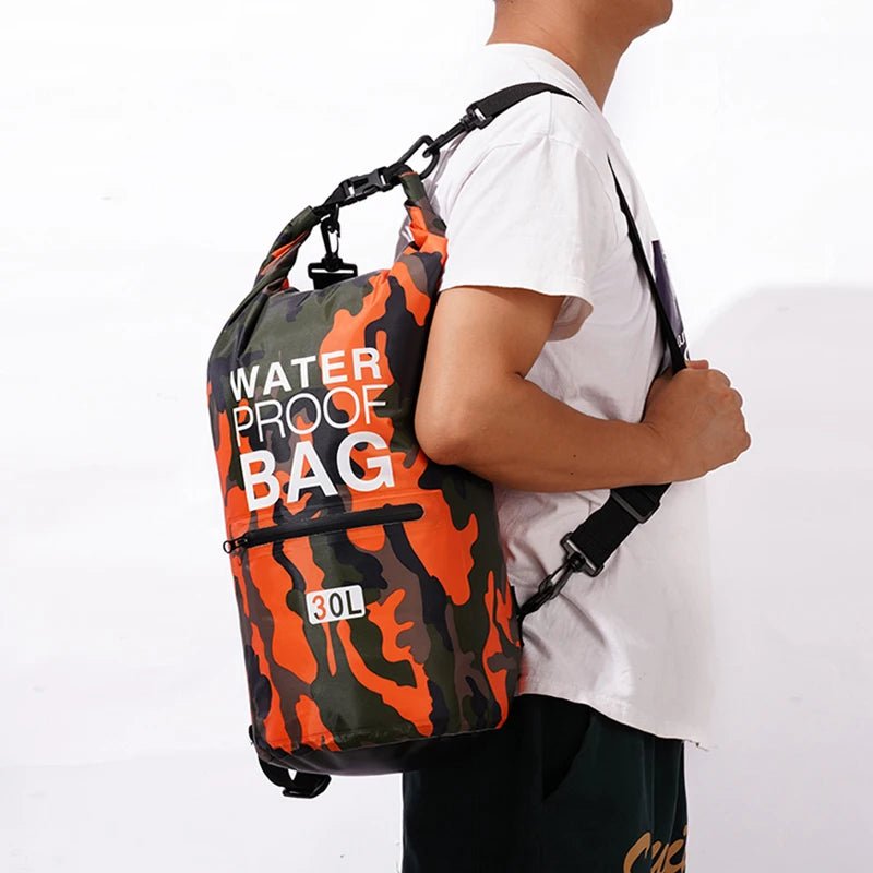 30L 15L Waterproof Dry Bags With Wet Separation Pocket Backpack For Kayaking Boating Swimming Outdoor Sports Bag XAZ9 - Checkouts UK