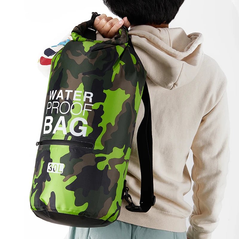 30L 15L Waterproof Dry Bags With Wet Separation Pocket Backpack For Kayaking Boating Swimming Outdoor Sports Bag XAZ9 - Checkouts UK