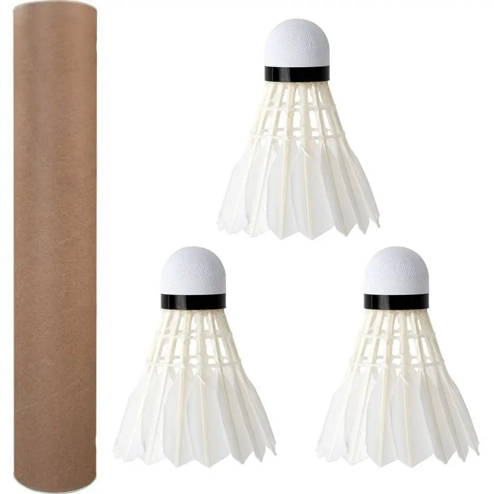 3/6/12Pcs Professional Badminton Shuttlecock Black Goose Feather Badminton Shuttlecock Training Sport Badminton Ball - Checkouts UK