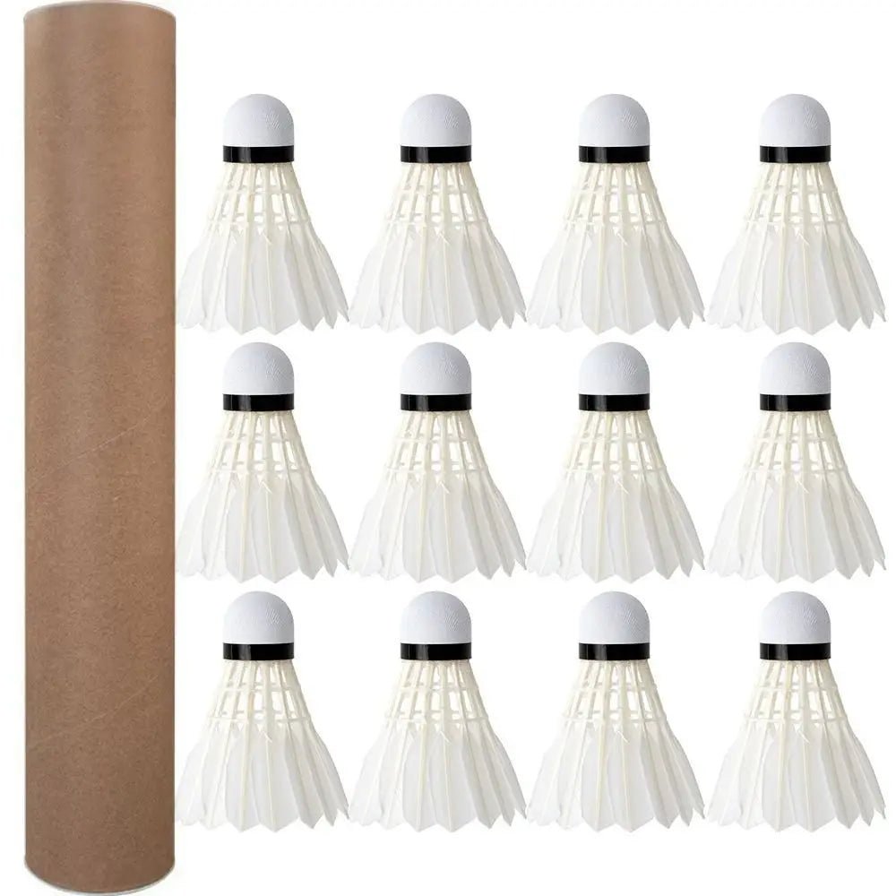 3/6/12Pcs Professional Badminton Shuttlecock Black Goose Feather Badminton Shuttlecock Training Sport Badminton Ball - Checkouts UK