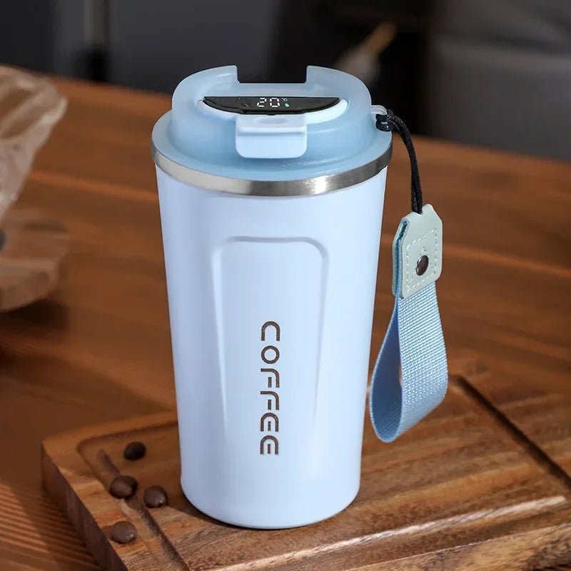 380/510ml Thermos Coffee Mug Stainless Steel Coffee Cup Temperature Display Vacuum Flask Thermal Tumbler Insulated Water Bottle - Checkouts UK