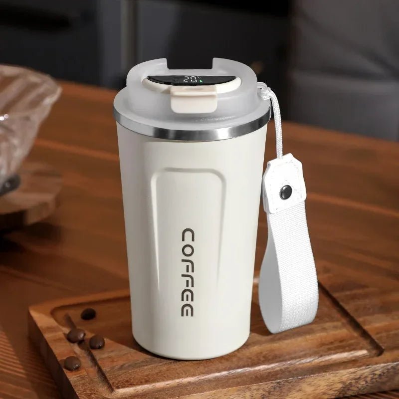 380/510ml Thermos Coffee Mug Stainless Steel Coffee Cup Temperature Display Vacuum Flask Thermal Tumbler Insulated Water Bottle - Checkouts UK