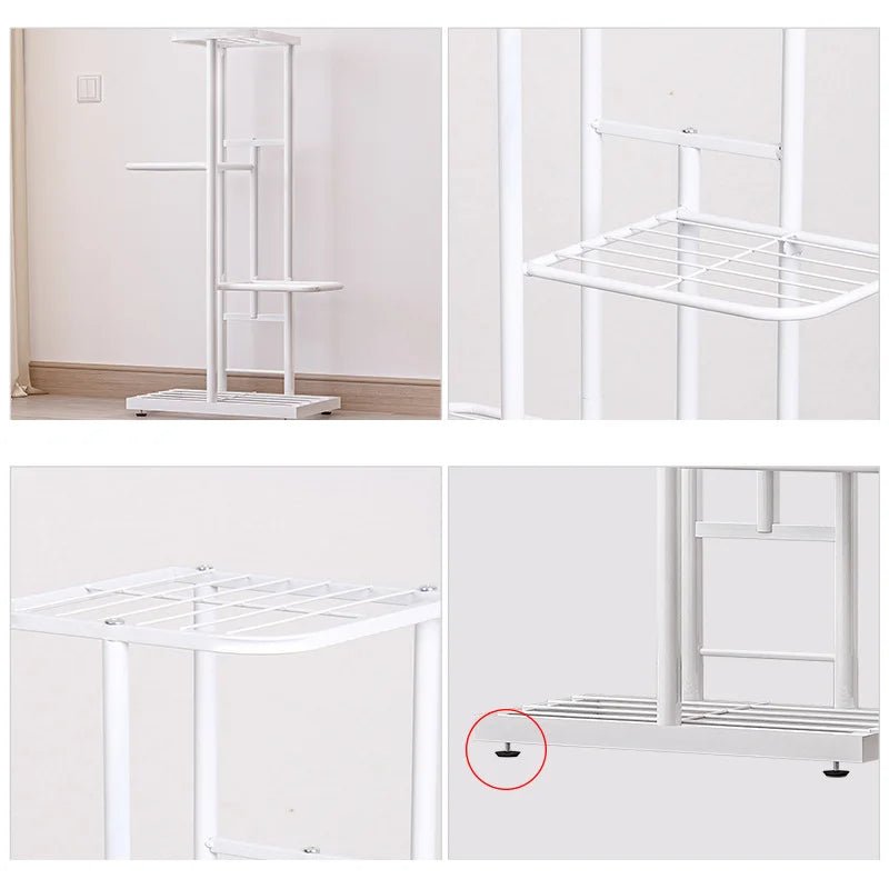 4 Tier 5 Potted Plant Stand Multiple Flower Pot Holder Shelves Planter Rack Storage Organizer Display for Indoor Garden Balcony - Checkouts UK