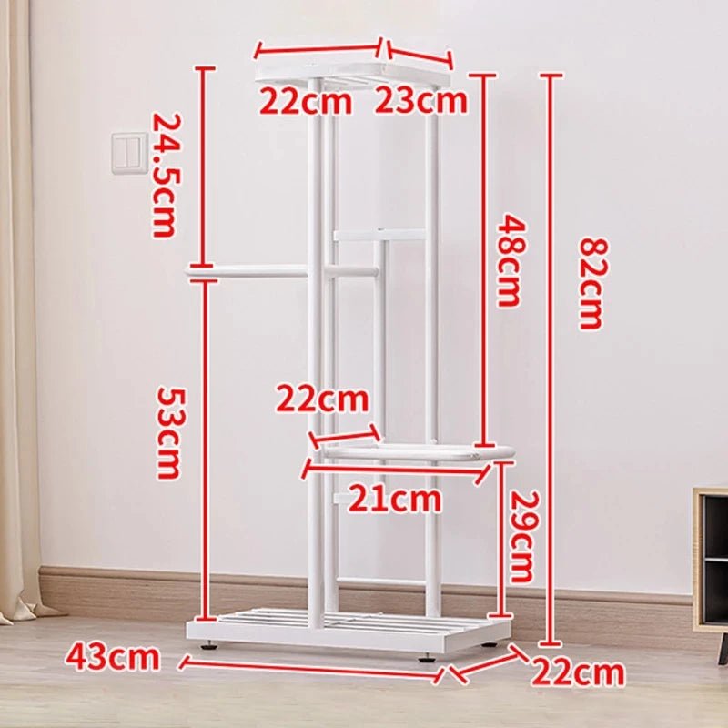 4 Tier 5 Potted Plant Stand Multiple Flower Pot Holder Shelves Planter Rack Storage Organizer Display for Indoor Garden Balcony - Checkouts UK