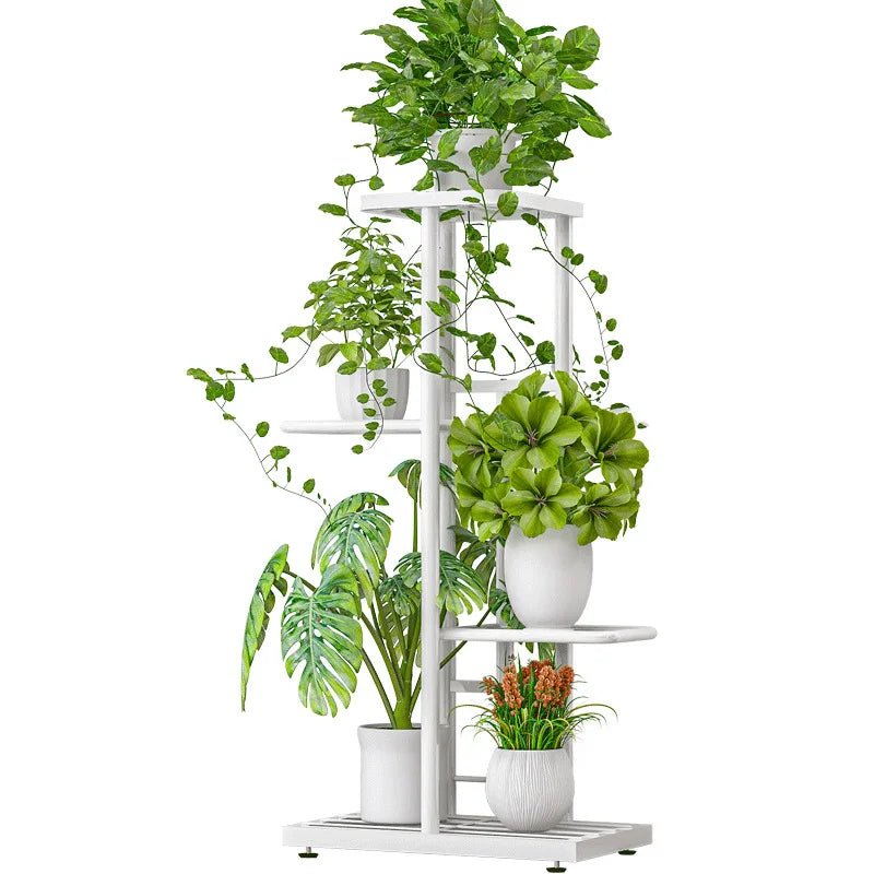 4 Tier 5 Potted Plant Stand Multiple Flower Pot Holder Shelves Planter Rack Storage Organizer Display for Indoor Garden Balcony - Checkouts UK