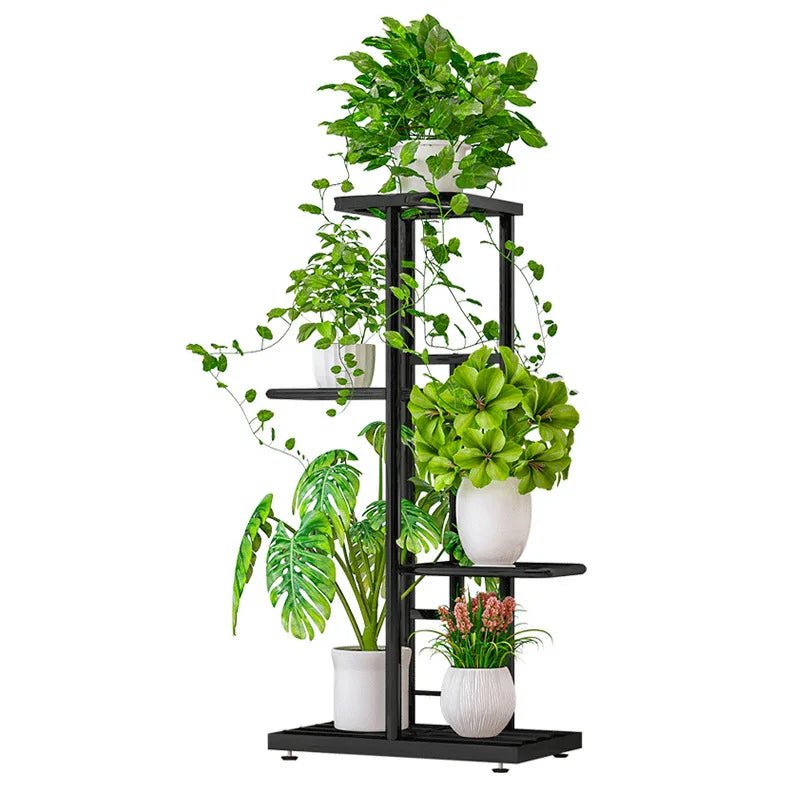 4 Tier 5 Potted Plant Stand Multiple Flower Pot Holder Shelves Planter Rack Storage Organizer Display for Indoor Garden Balcony - Checkouts UK