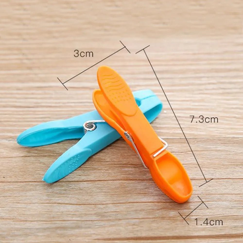 48/24Pcs Clothespins Hanging Pegs Clips Plastic Hangers Racks Laundry Clothes Pegs Clamps Towel Clips Home Storage Hooksks - Checkouts UK