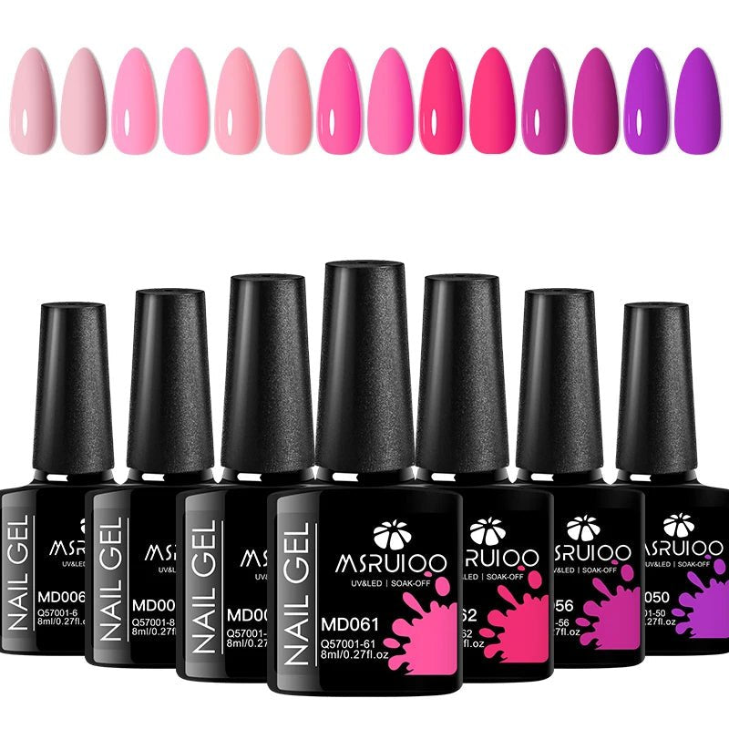 7pc Nail Gel Polish Set DIY Nail Art Design All For Decoration Soak Off UV Gel Long Lasting Manicure Painting Gel Vernis Kits - Checkouts UK