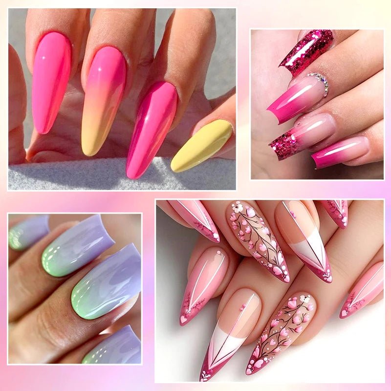 7pc Nail Gel Polish Set DIY Nail Art Design All For Decoration Soak Off UV Gel Long Lasting Manicure Painting Gel Vernis Kits - Checkouts UK
